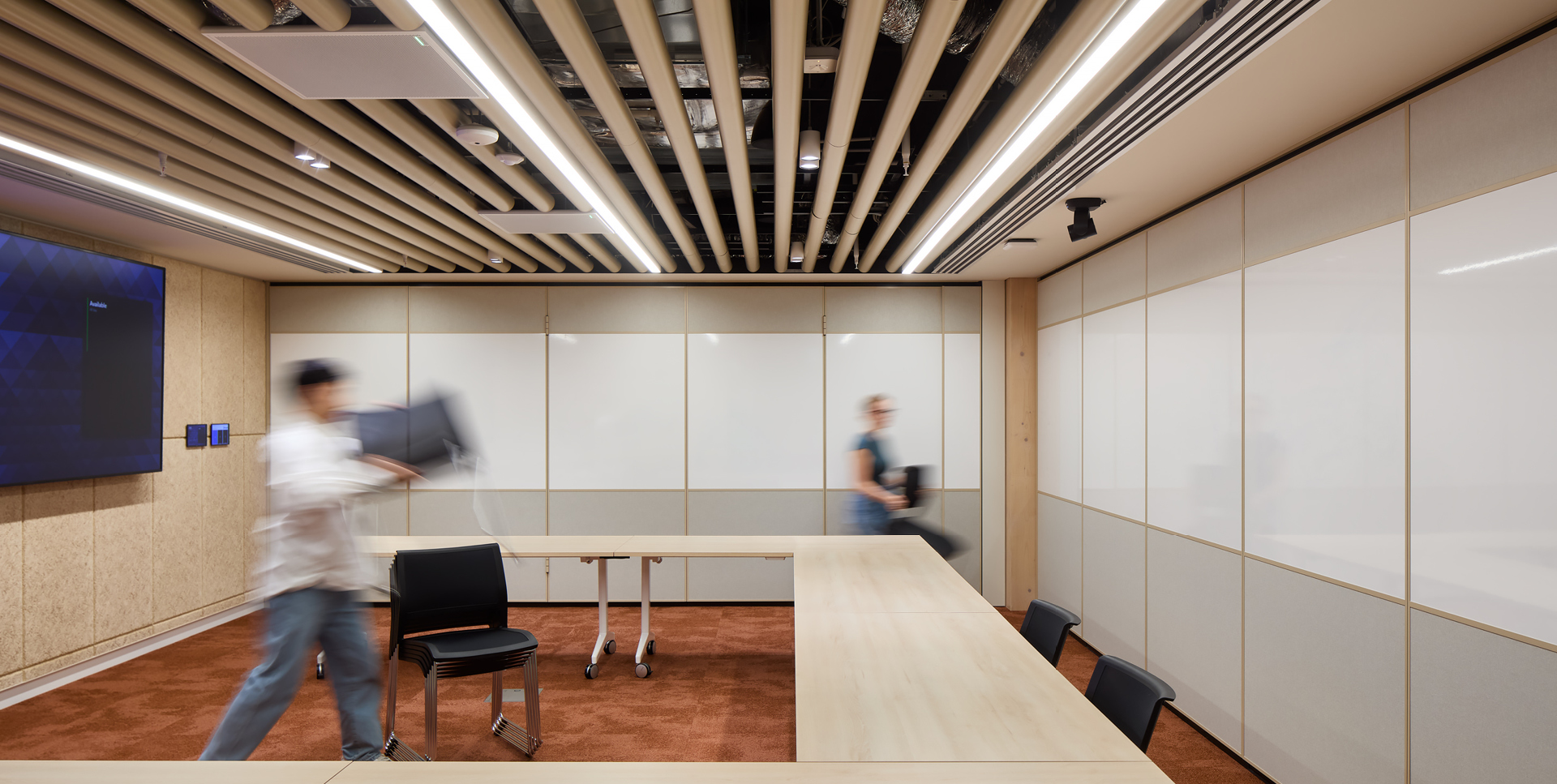 Enterprise Bespoke Tube ceiling system at Ausgrid Newcastle office