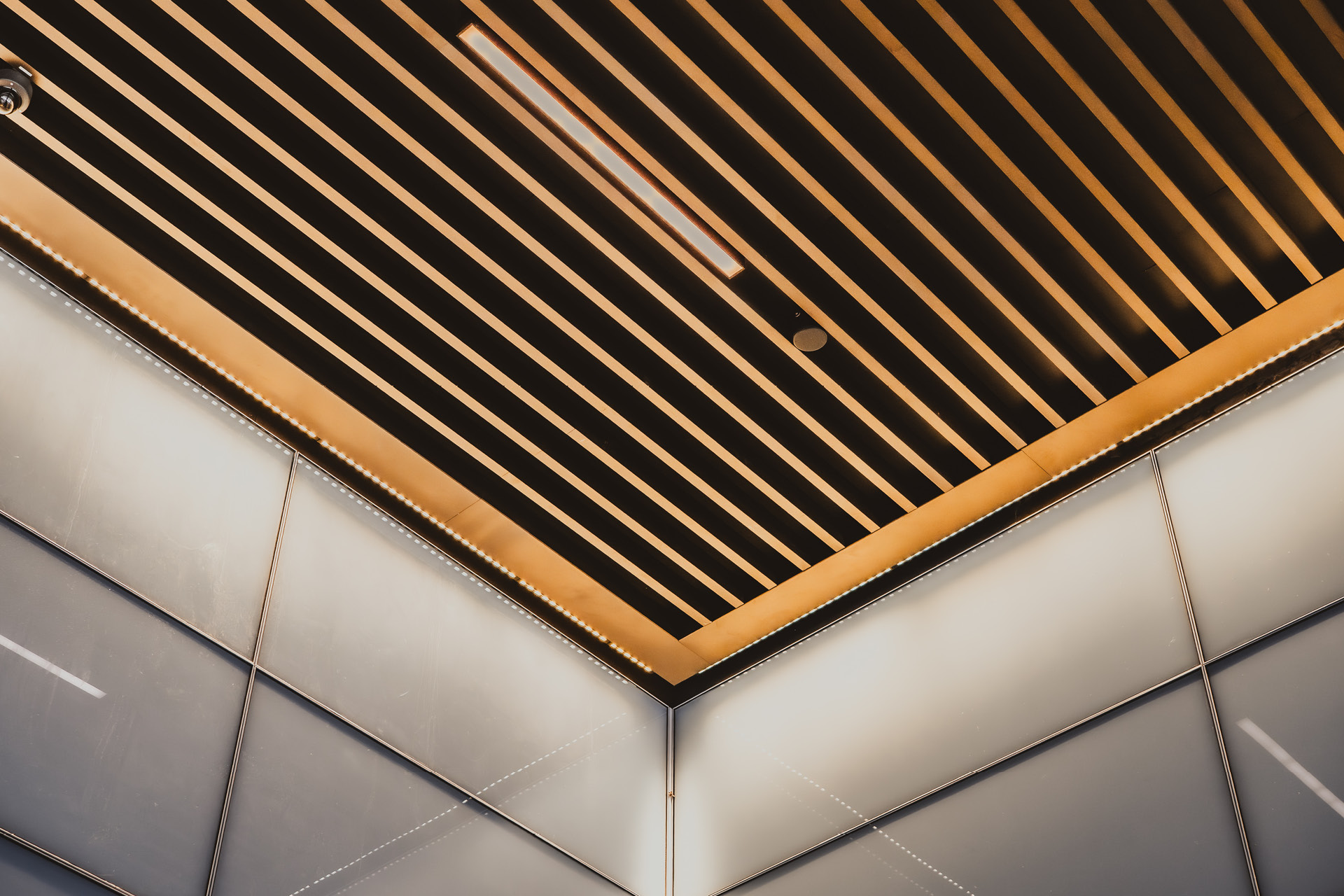 Gadigal Metro Station. Enterprise 400 Batten Ceiling System.