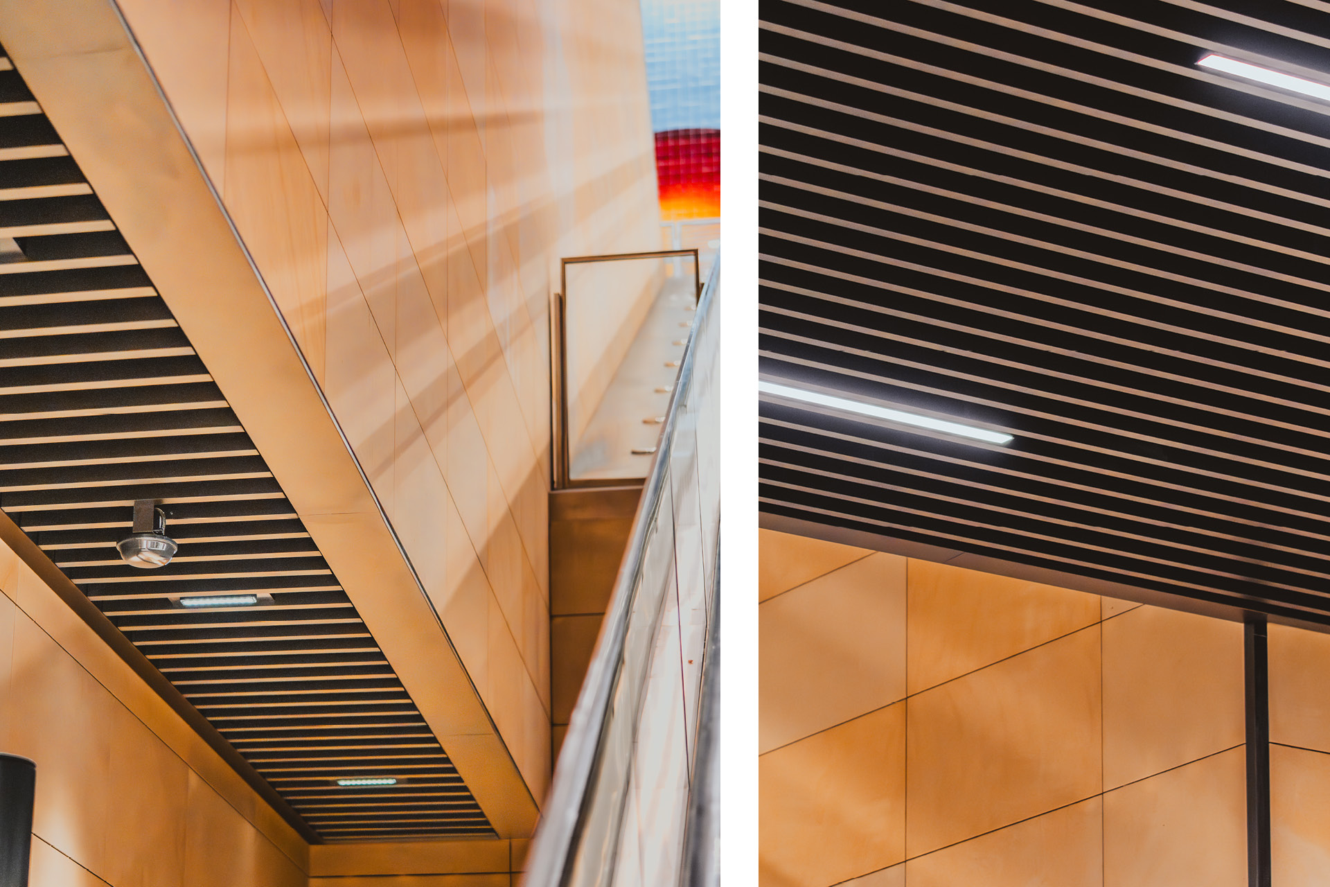 Gadigal Metro Station. Enterprise 400 Batten Ceiling System.
