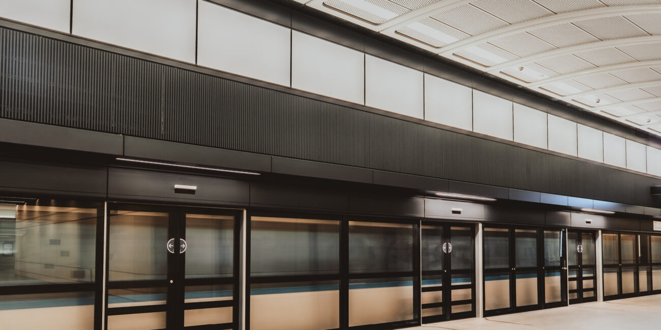 Martin Place Metro Station. Enterprise Architectural Metal Ceiling and Wall Systems.