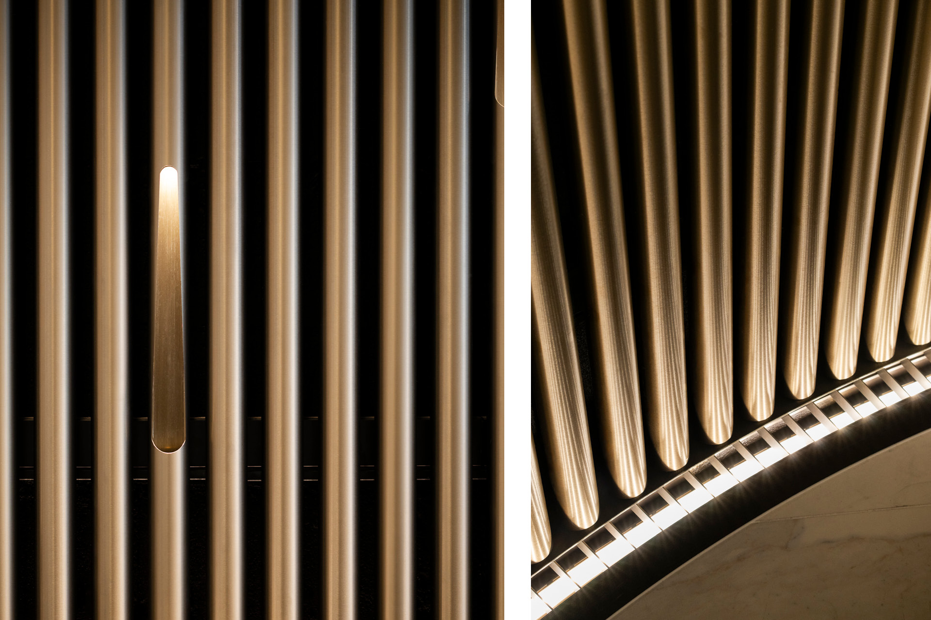 10 Bond St Lobby. Enterprise Architectural Tube wall to ceiling system.
