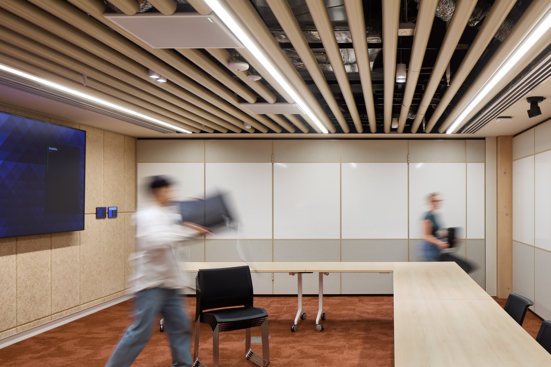 Enterprise Bespoke Tube ceiling system at Ausgrid Newcastle office